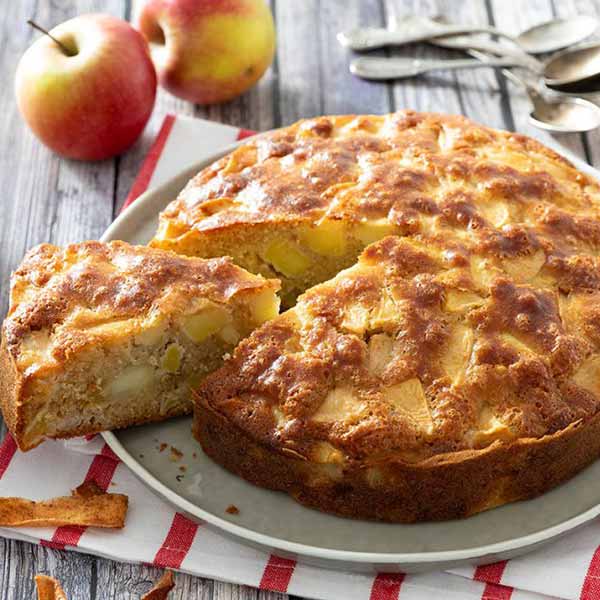Gâteau pommes – noix